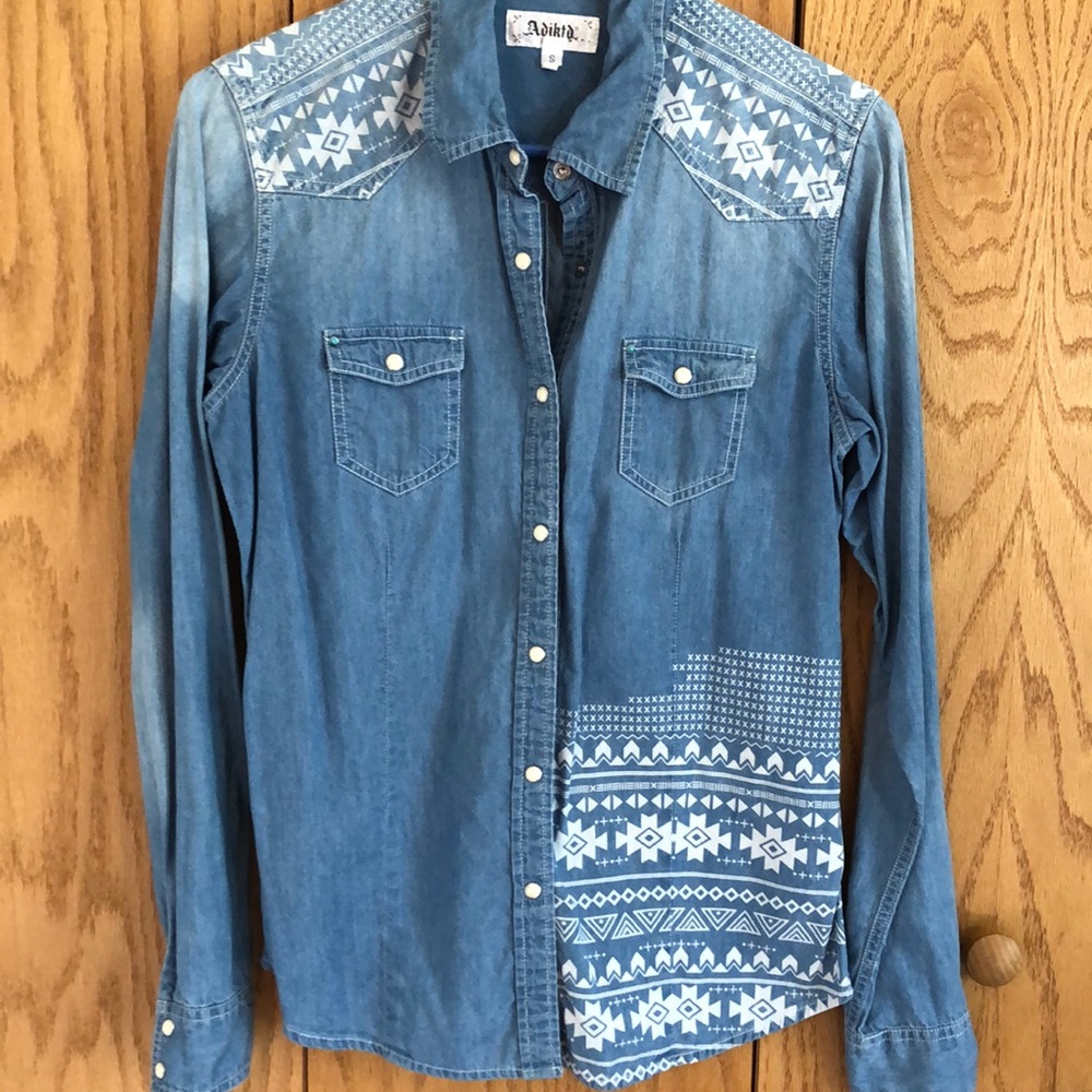 Adiktd Denim Shirt Size Small